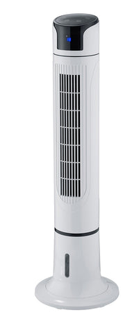 Ventilatore a Colonna Nebulizzante Oscillante H114 cm con Telecomando 3 Velocità Bianco