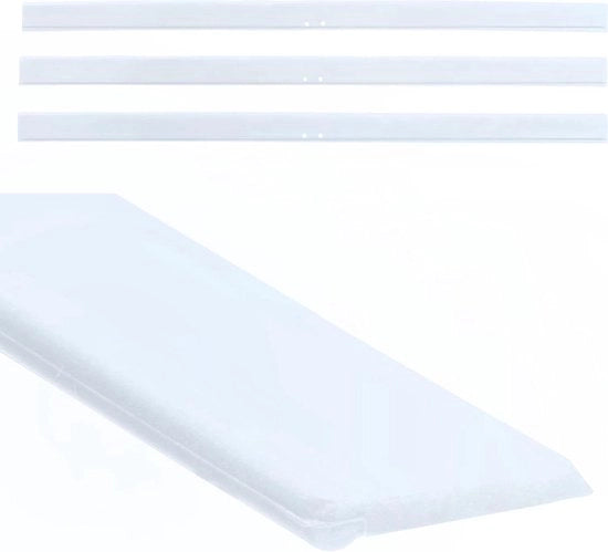 Trekker in gomma per labbra - sostituzione per detersivo per docce - 3 pezzi - bianco - silicone - 45 cm