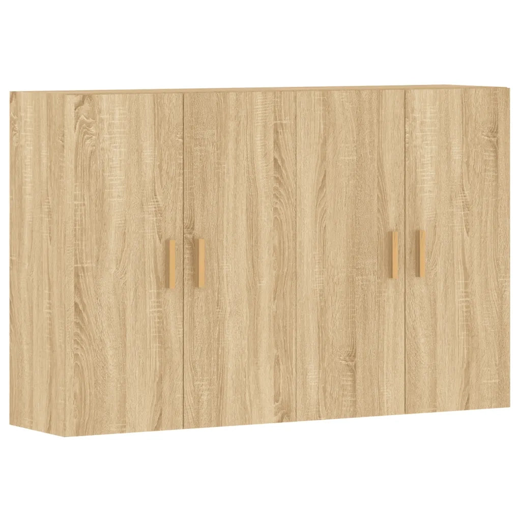 Armadietti a Parete 2 pz Rovere Sonoma in Legno Multistrato 3197875