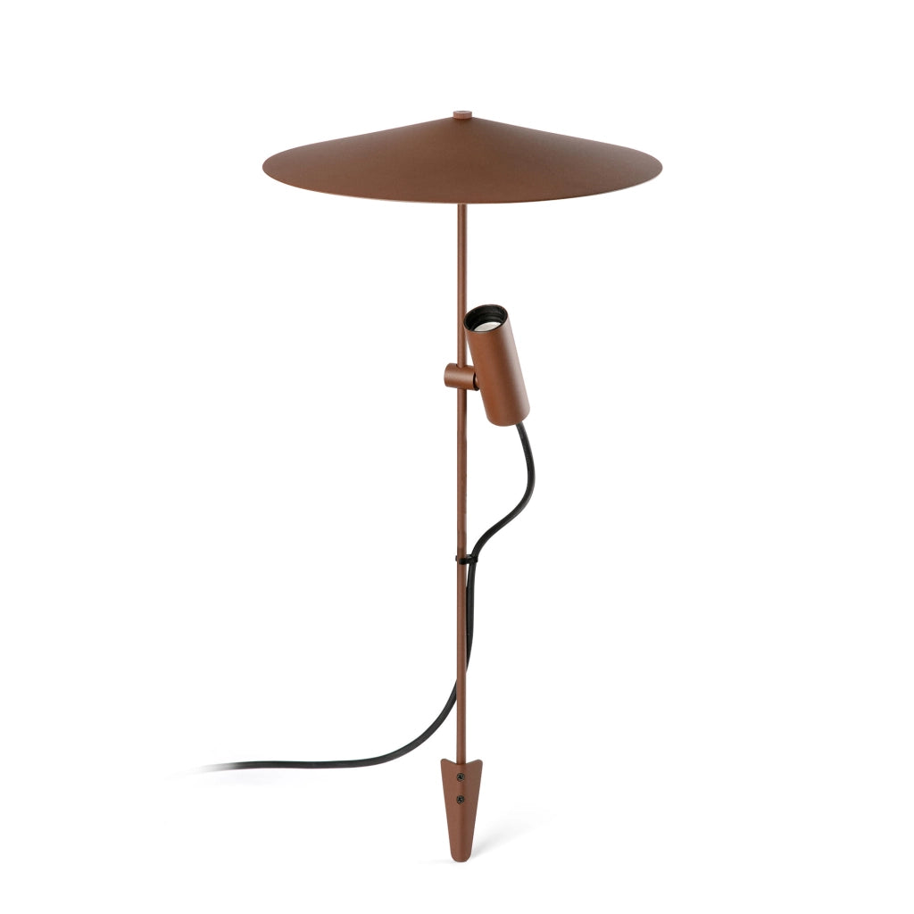 CLAP 630 Picchetto marrone ruggine 6W 3000K 38ø con piastra S 24V