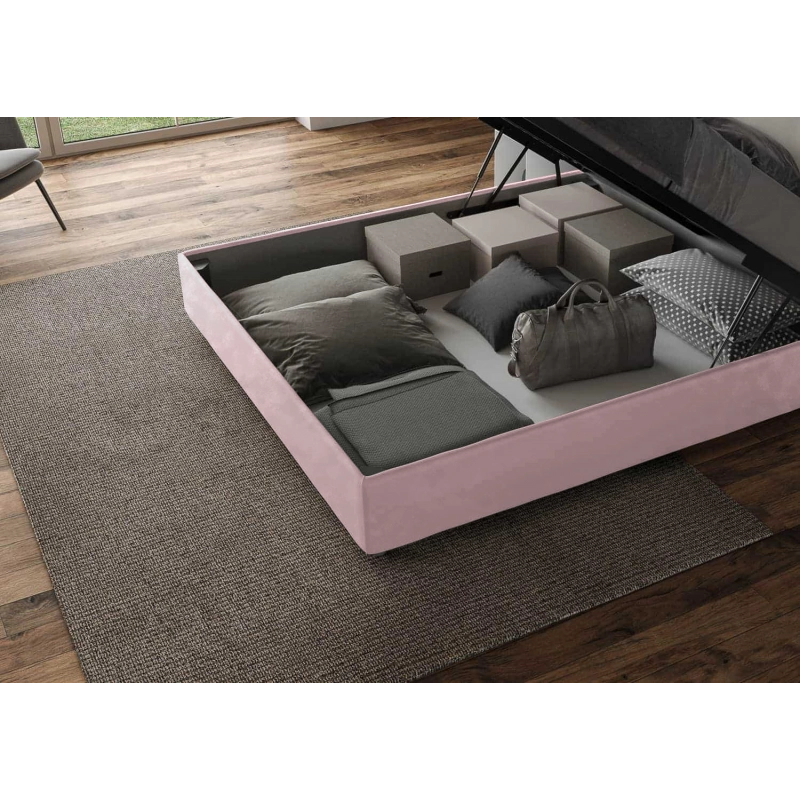 Letto imbottito Matrimoniale 160x200 cm Sleeper - Contenitore,Glicine,Microfibra
