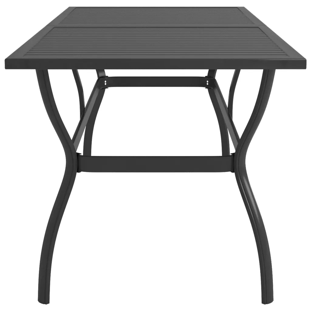 Tavolo da Giardino Antracite 190x80x72 cm in Acciaio cod mxl 34088