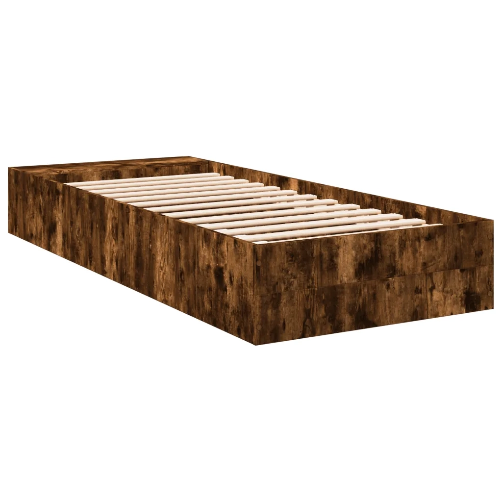 Giroletto-Struttura Letto Rovere Fumo 75x190 cm in Legno Multistrato 225929