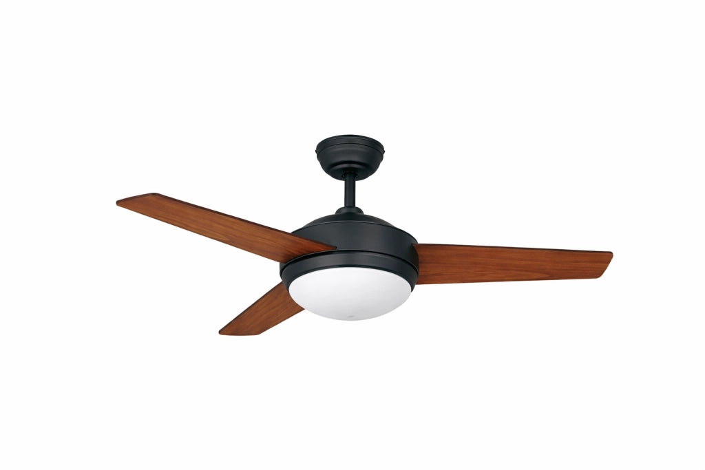 Vam Ventilatore da soffitto Grafite - ciliegio 102 cm con luce 2xE27 & Telecomando con Sensore Temperatura