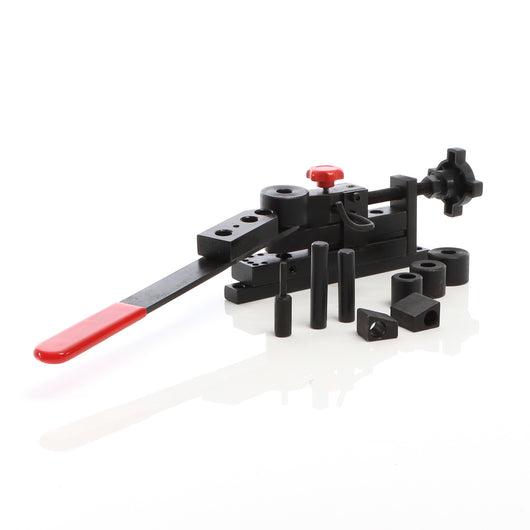 Piegatrice universale per curvatura materiali tondi e piani con accessori