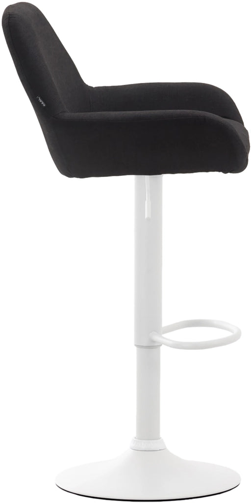 Sgabello Braga in tessuto nero,bianco