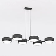 Lampada a sospensione DRUMZ in acciaio nero con paralumi cilindrici