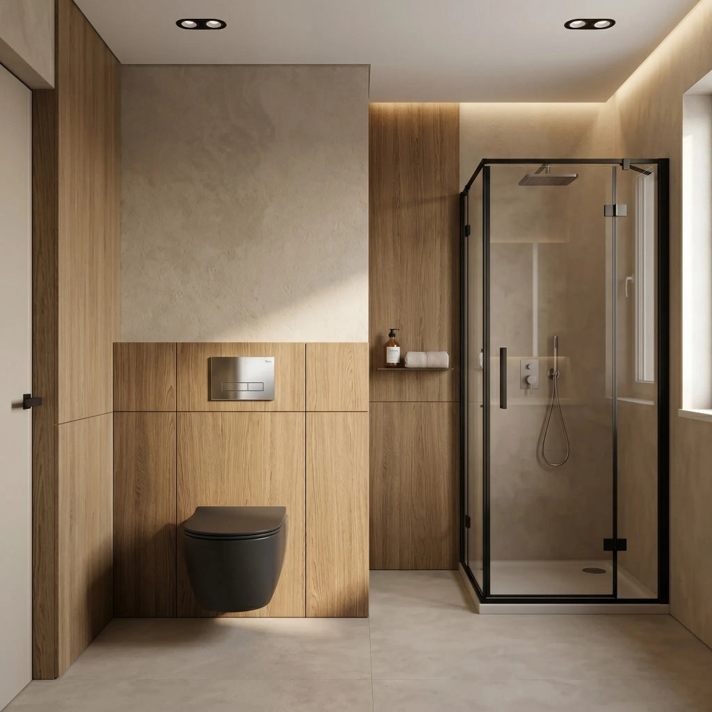 Set Telaio Da Incasso Per Wc 024n Con Pulsante Hd Chrome