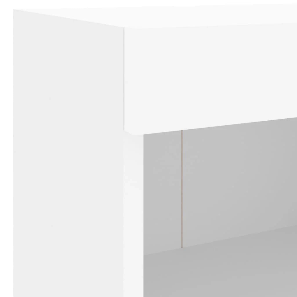 Mobile TV multimediale scaffale TV credenza mobile TV sala da pranzo soggiorno camera da letto montaggio a parete x 4 pezzi con luci LED bianco 02_0028210