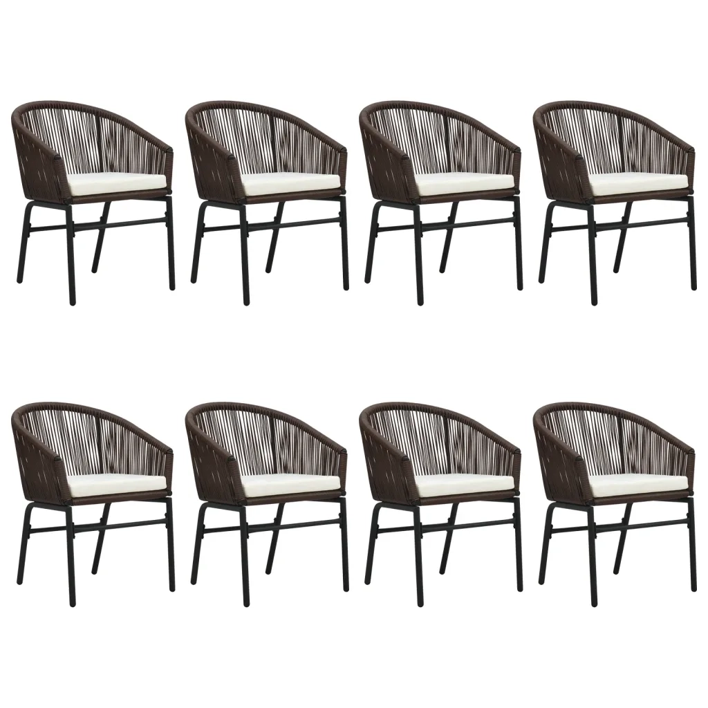 Set da Pranzo da Giardino 9 pz Marrone 3099232