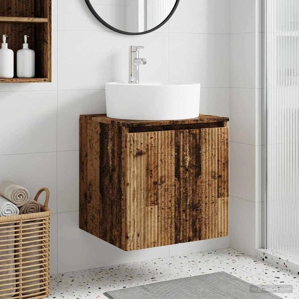 Mobile Lavabo da Parete Legno antico 49,5 x 44,5 x 65 cm 890440