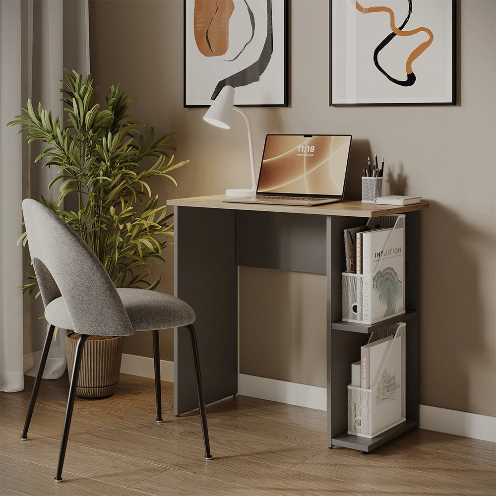 Vicco Scrivania con ripiani Antracite/Artisan 80 x 40 cm