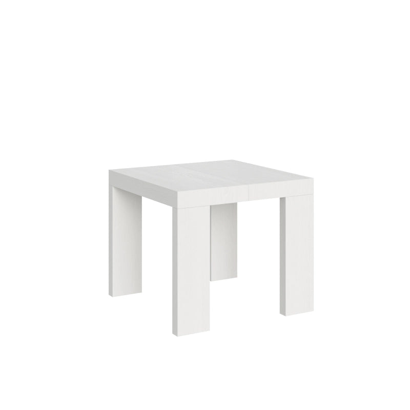 Tavolo allungabile 90x90/246 cm Roxell - Bianco Frassino