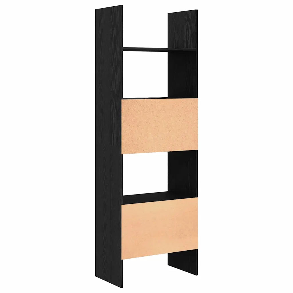 Armadio per Libri Rovere Nero 60 x 35 x 180 cm 875023