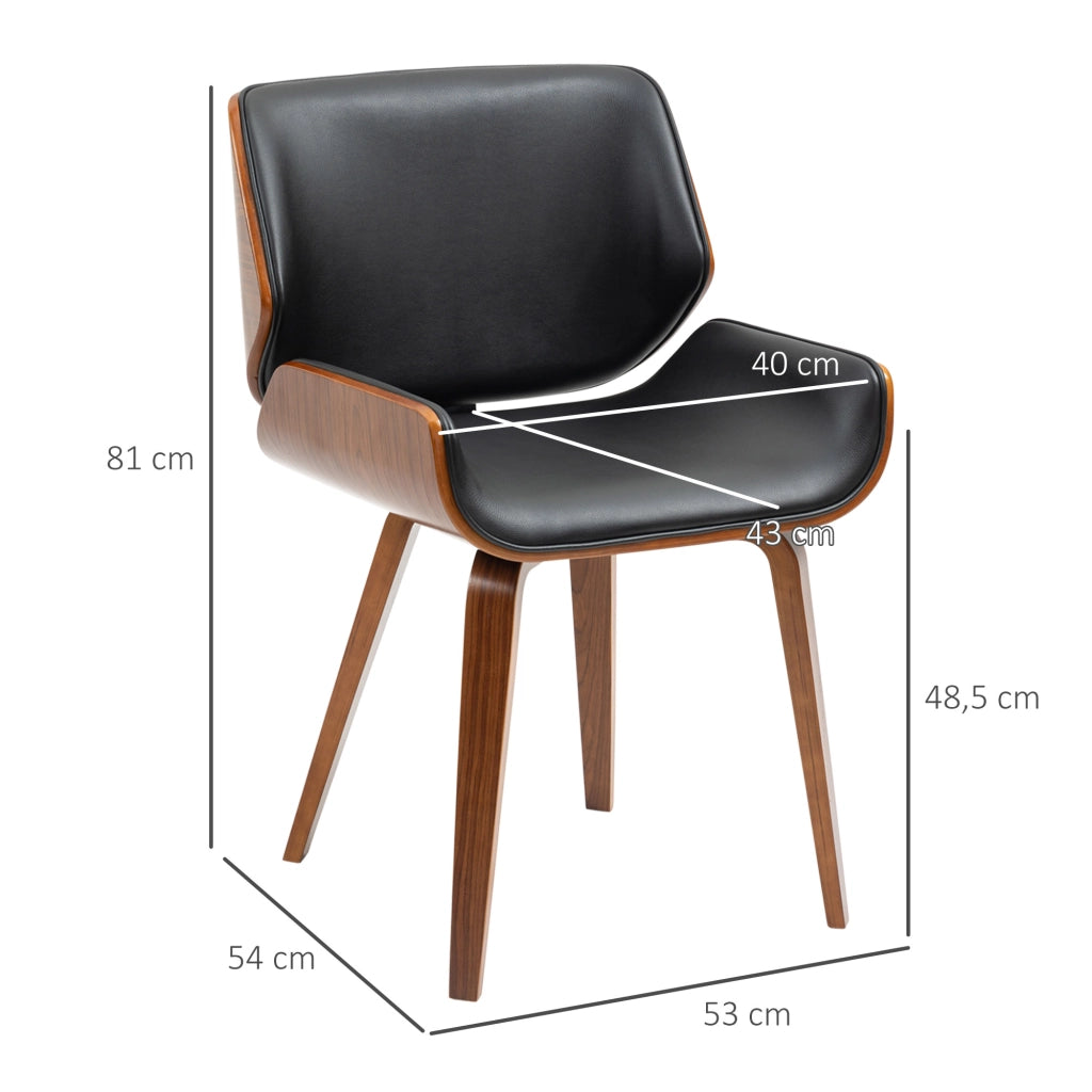 Sedia da Pranzo Vintage ¨C Zephmum ¨C Tessuto Sintetico 53x54x81 cm Nero Marrone