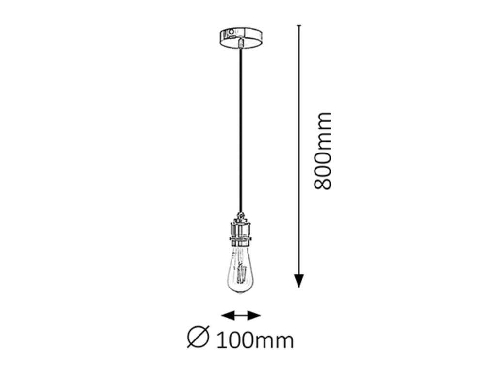 Lampada a sospensione Rabalux Fixy E27 60W bronzo metallo