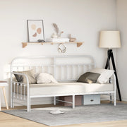 Struttura Letto Giorno  con Letto Estraibile Bianco 80x200 cm in Acciaio