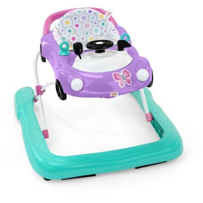 BRIGHT STARTS Camminatore 3 in 1, piccola automobile, 3 modalità di gioco in evoluzione, viola
