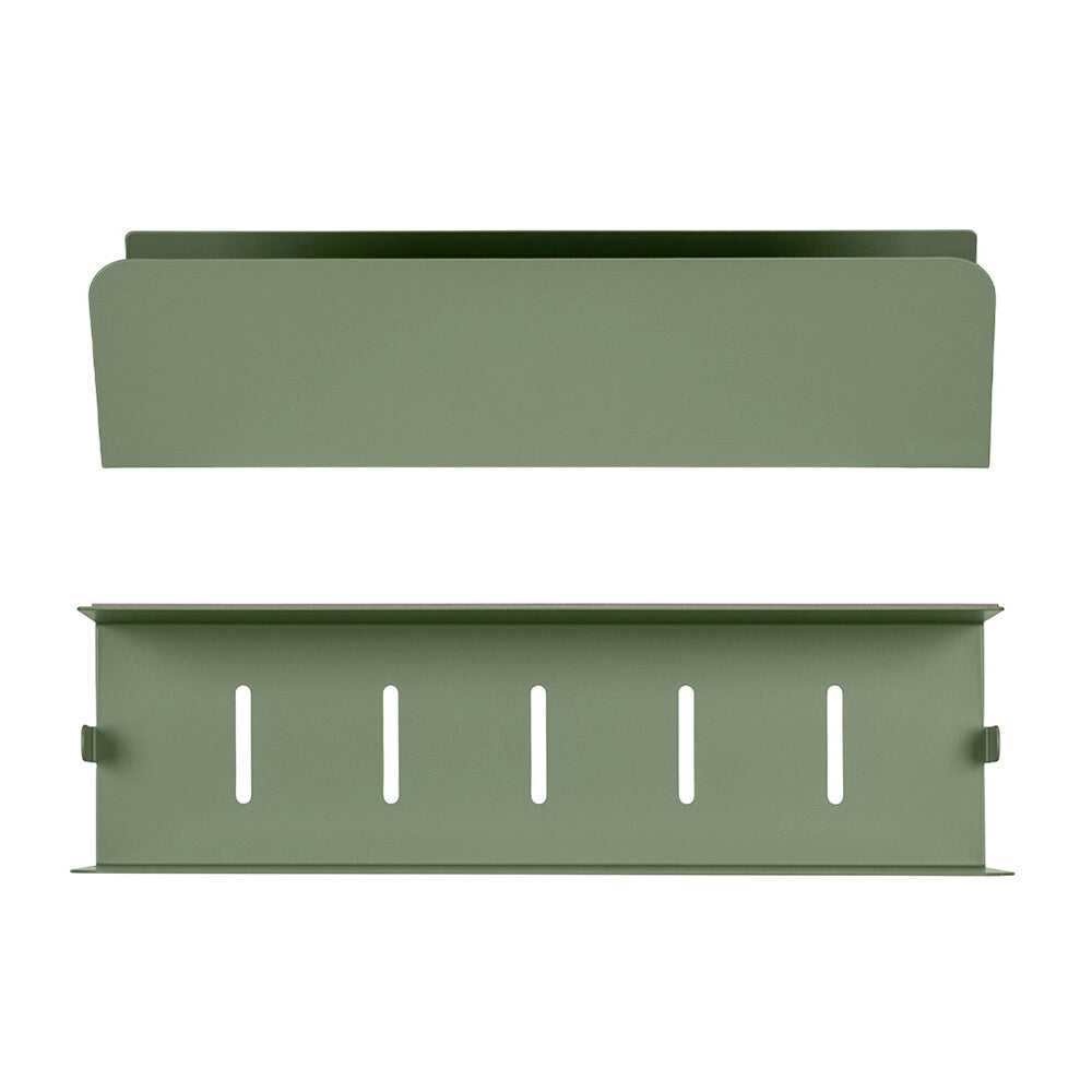 Mensola doccia 30 cm verde in acciaio inox senza fori Rea