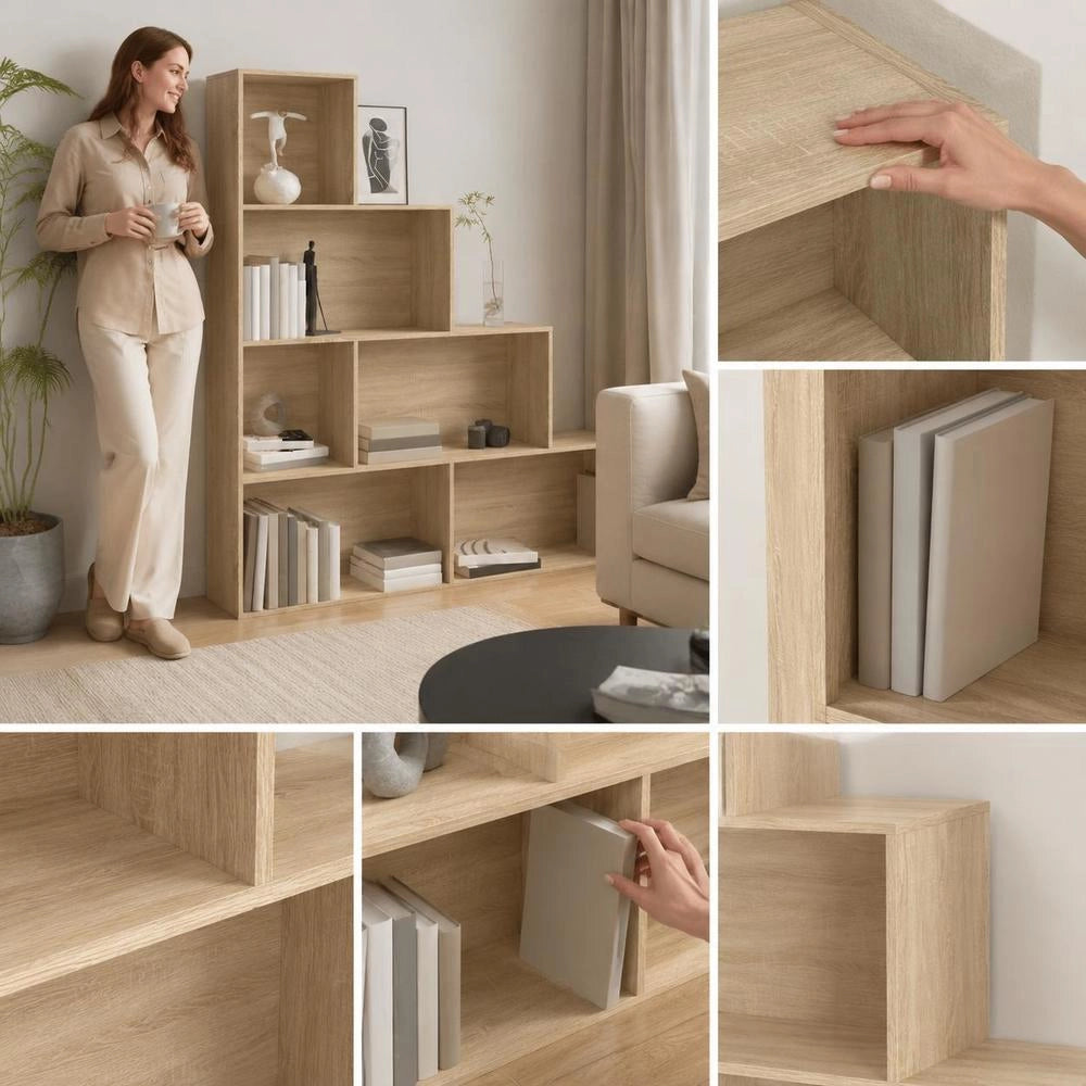 Bookshelf/room Divider Sonoma Oak 155x24x160 Cm Engineered Wood