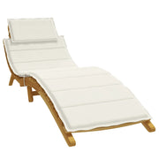 Cuscino per Lettino Prendisole Crema MÃ©lange 186x58x4cm Tessuto