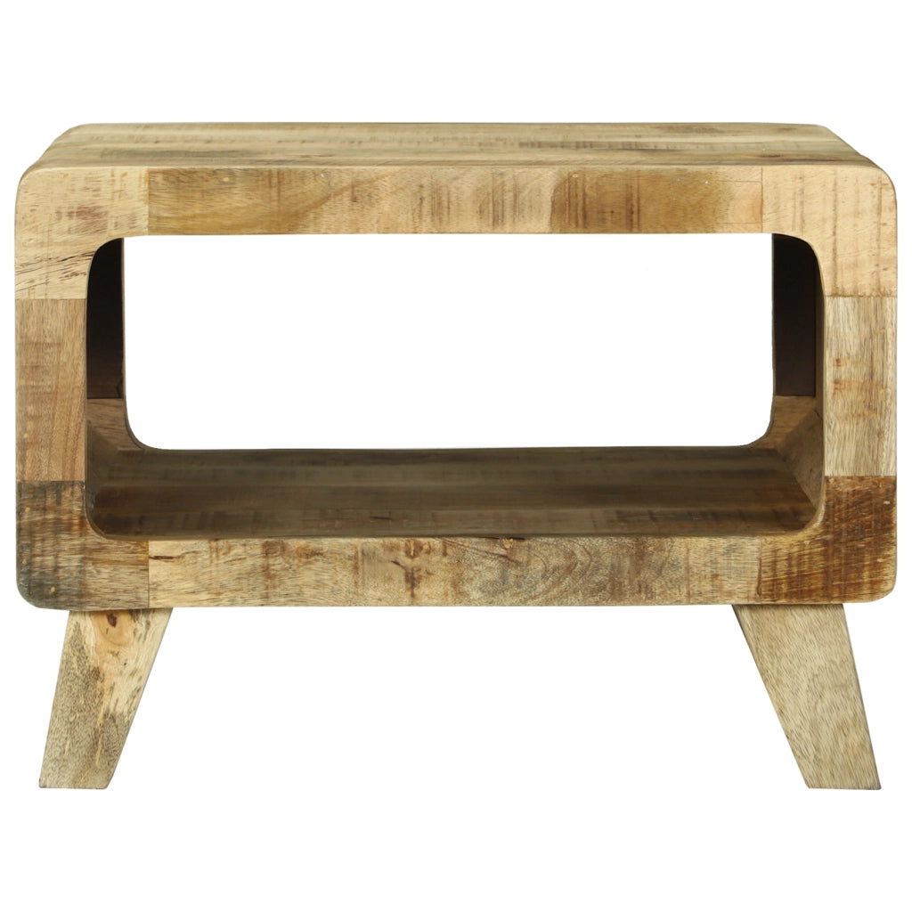 Tavolino da CaffÃ¨ 50x50x35 cm in Legno Massello di Mango Grezzo