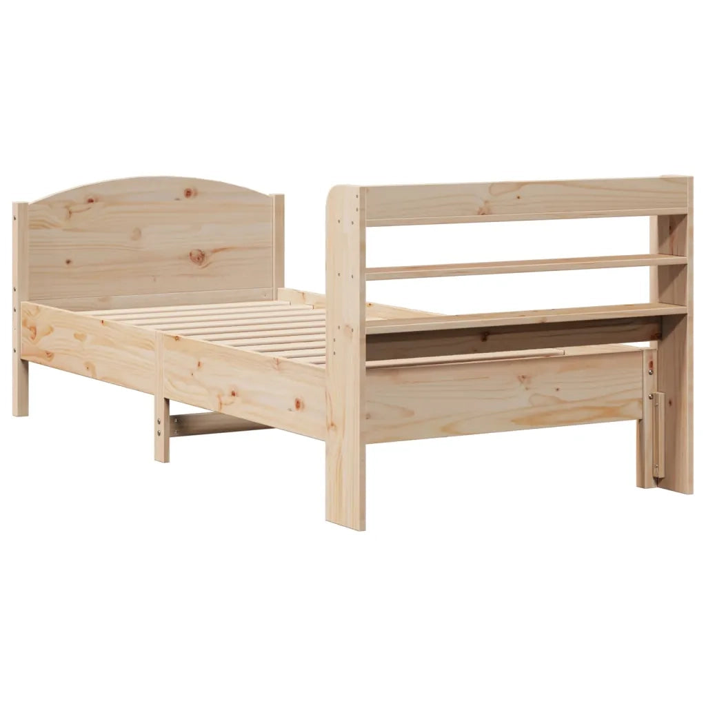 Letto senza Materasso 75x190 cm in Legno Massello Pino