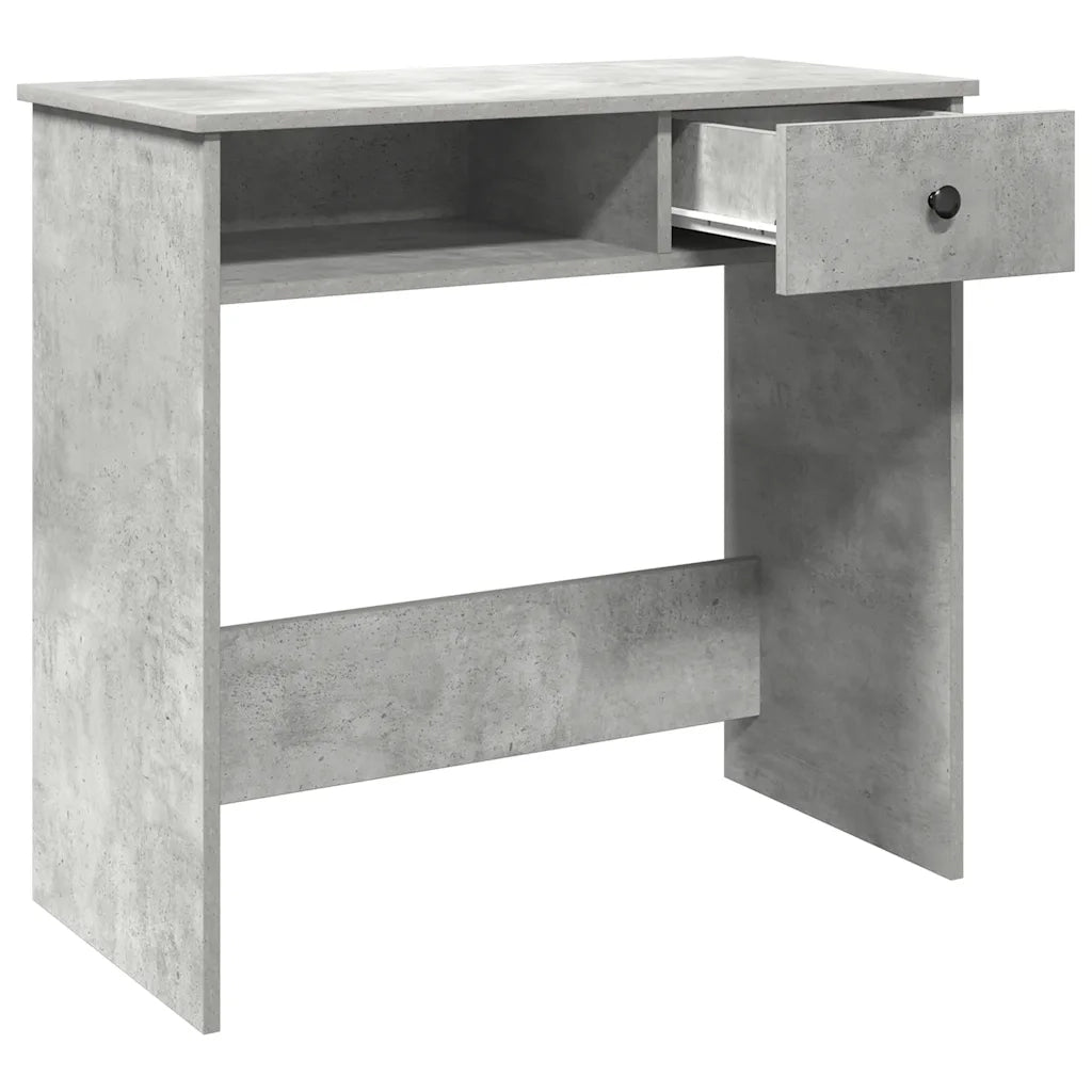 Scrivania Grigio Cemento 80x40x75 cm in Legno Multistrato 860475