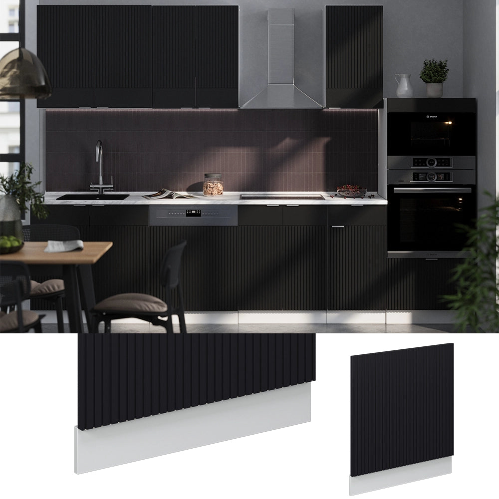 Vicco Pannello frontale Nero a righe 60 cm senza piano di lavoro