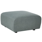 Pouf rettangolare in tessuto verde stile moderno