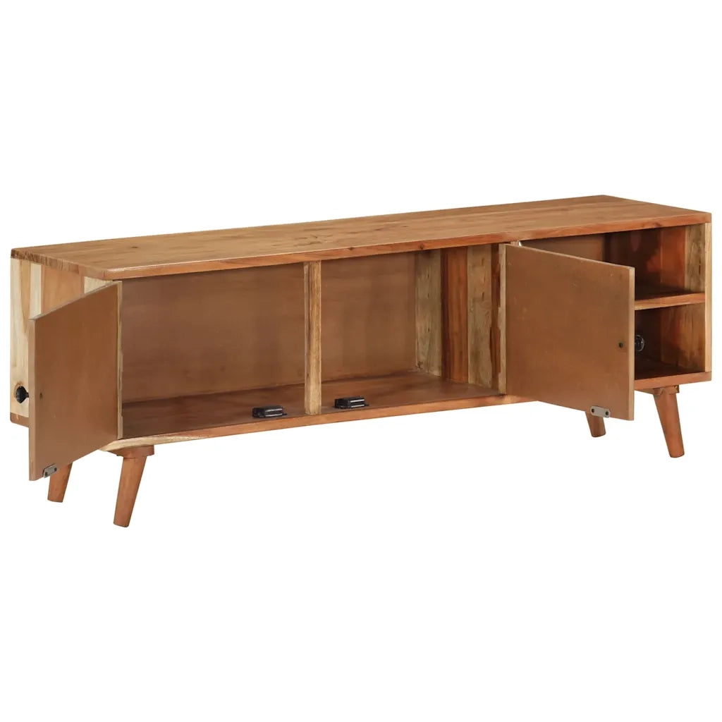 Mobile Porta TV 112x30x40 cm in Legno Massello di Acacia