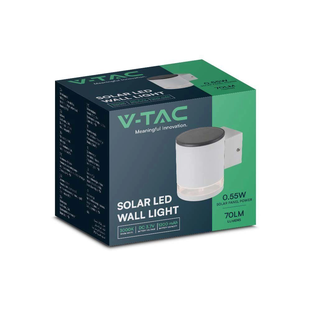 Applique esterna solare LED 1W bianca IP54 V-TAC VT-1139