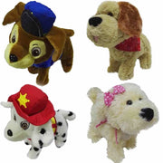 Trade Shop - Cane Peluche Con Filo Guidato Per Bambini Cammina Scodinzola E Abbaia -