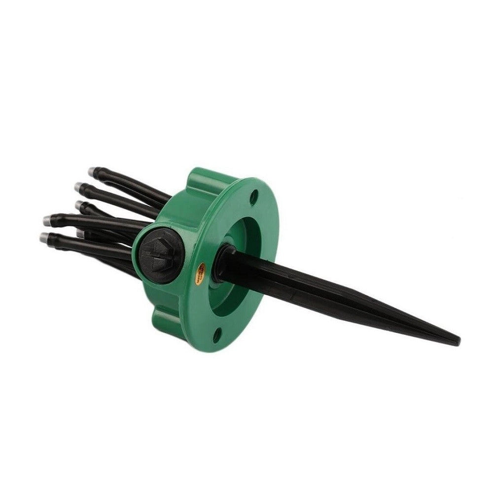 Trade Shop - Spruzzatore Acqua Giardino Irrigatore 360 Gradi Rotante 12 Tubi Innaffia Prato -