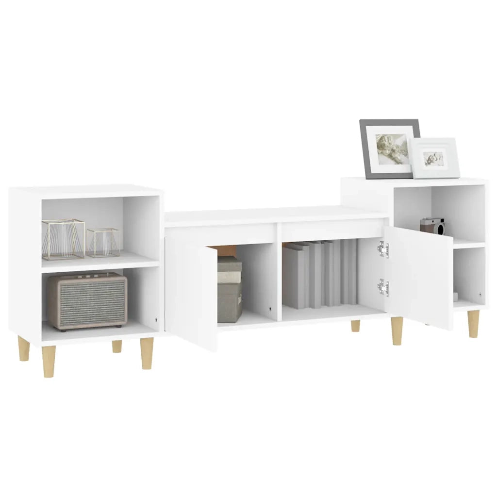 Mobile Porta TV Bianco 160x35x55 cm in Legno Multistrato 821188