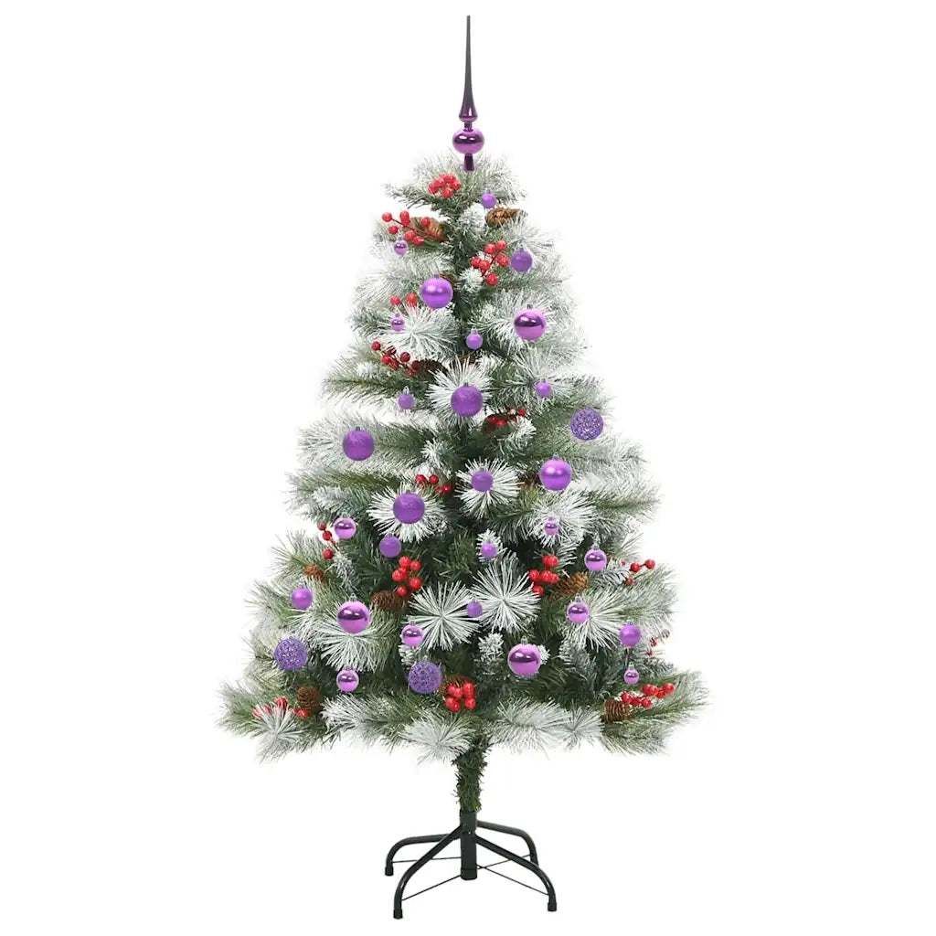 Albero di Natale artificiale Verde e bianco 150 cm