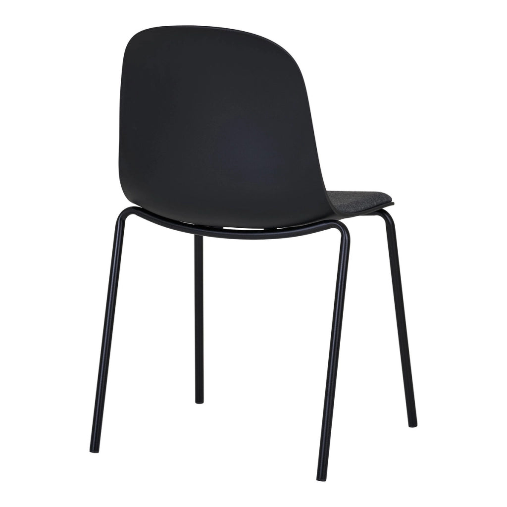 Set di 2 Sedie Madalena, Nero, Plastica, 53x50x85 cm