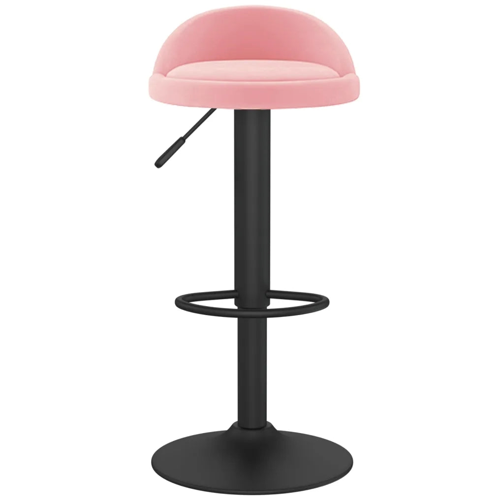 Sgabelli da Bar 2 pz Rosa in Velluto 333606