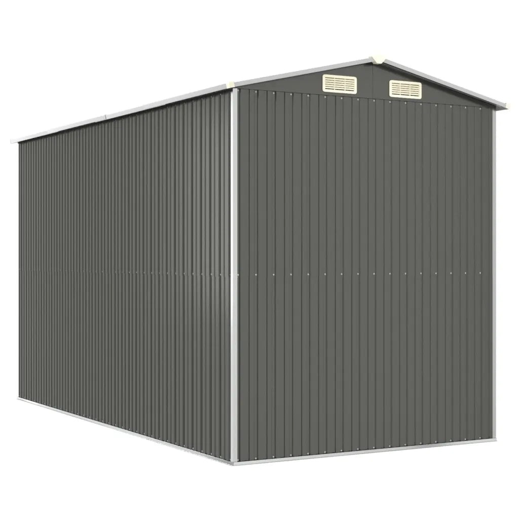 Capanno da Giardino Grigio Chiaro 192x357x223cm Acciaio Zincato 3147440