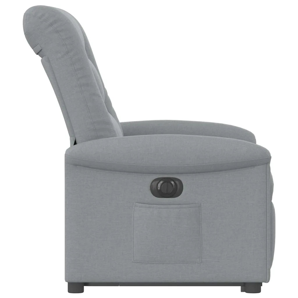 Poltrona Reclinante Alzapersona Elettrica Grigio Chiaro Tessuto 3303274