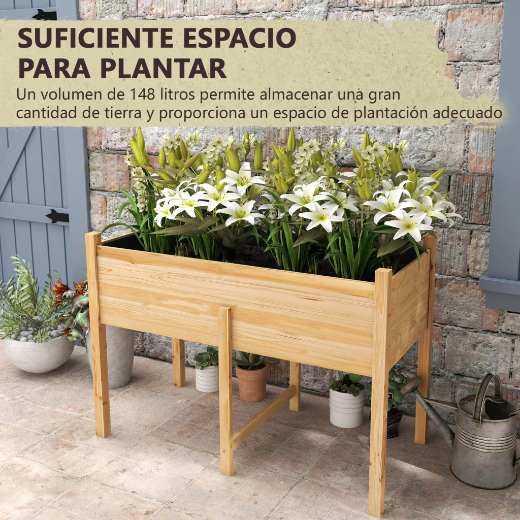 Letto rialzato da giardino 115x55x80 cm ¨C zephmum ¨C verde