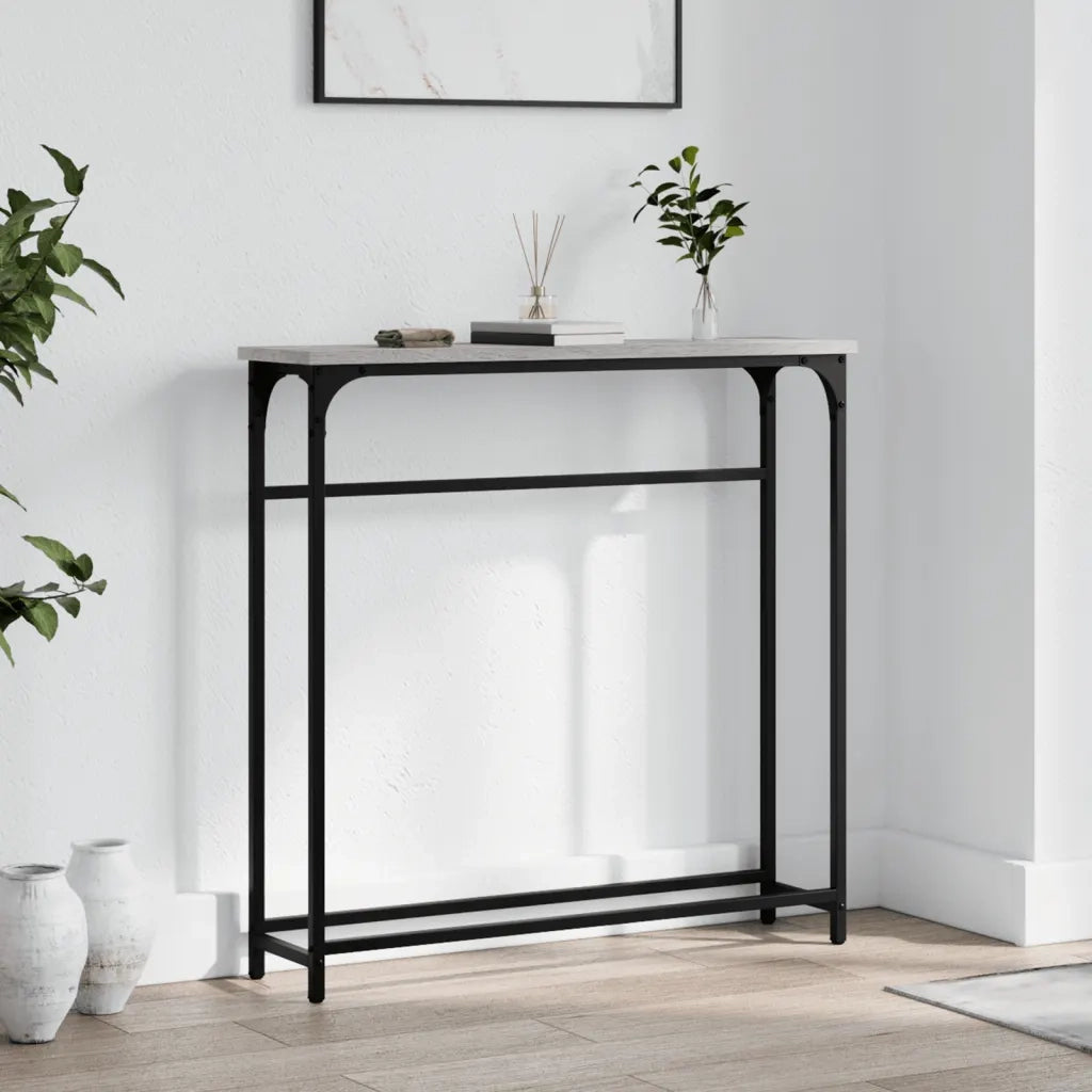 Tavolino Consolle | Tavolo d'Ingresso Grigio Sonoma 75x19,5x75 cm Legno Multistrato
