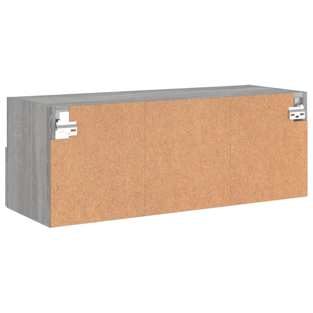 Mobile TV a Parete Grigio Sonoma 80x30x30 cm Legno Multistrato 836878