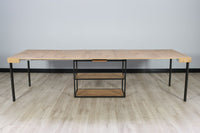 Consolle Allungabile in Legno e Ferro H77x40x90/300cm Plano Quercia Classica