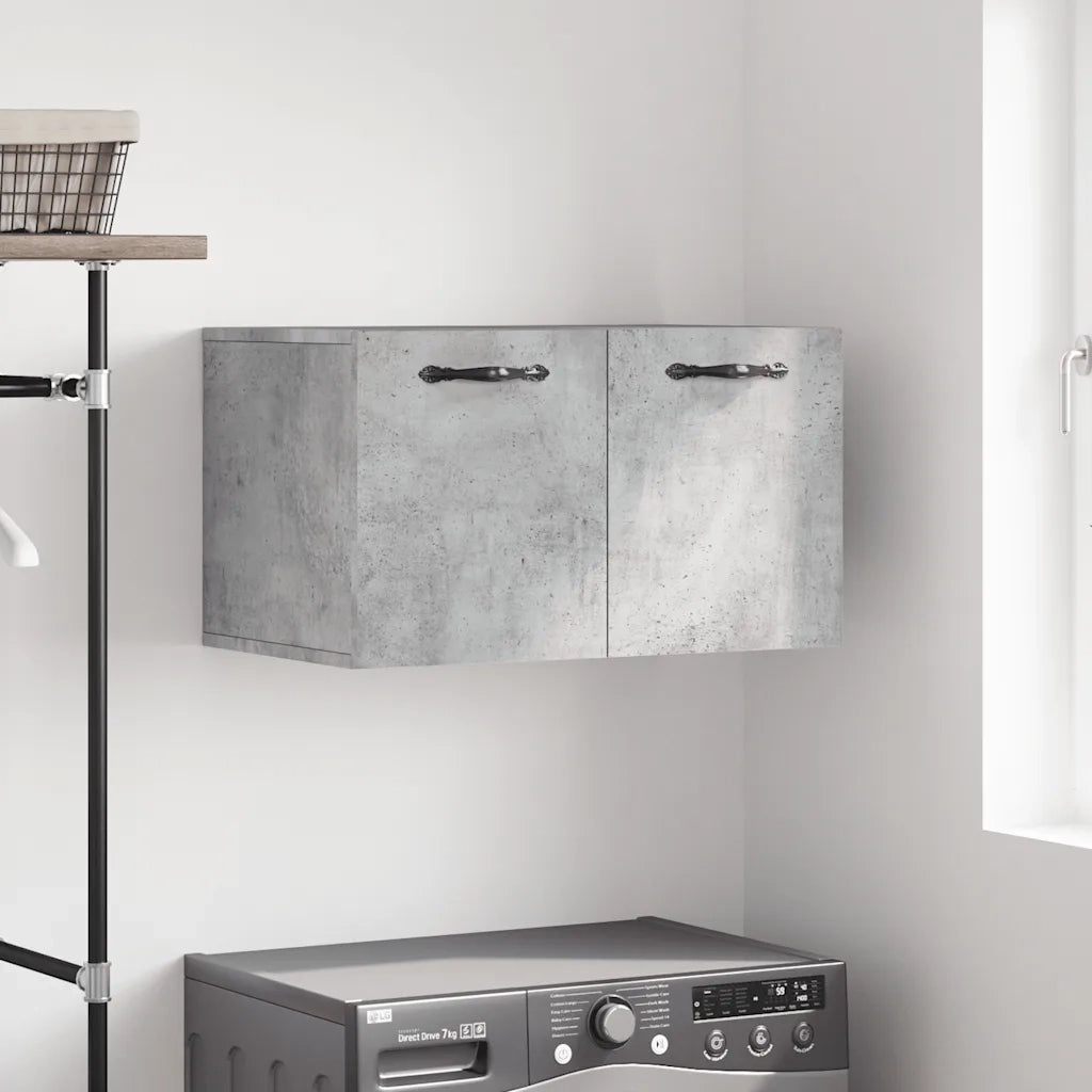 Mobile a Parete Grigio Cemento 60x36,5x35 cm Legno Multistrato 830016