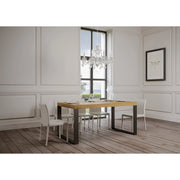 Tavolo allungabile 200/460x90 cm Tecno Premium telaio Antracite - Quercia Natura