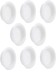 Set di 8 maniglie di apertura a rotazione in plastica per armadietti cucina - Incassate e invisibili - Bianco brillante - Accessori per mobili