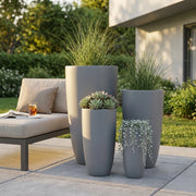 Set di 4 vasi da Giardino in Fibra di argilla cm 54x54x101 - DERRICK