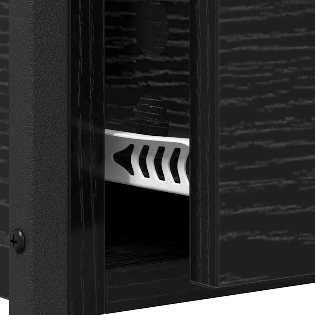 Tavolo consolle Rovere Nero 100 x 40 x 75 cm Legno multistrato 882229