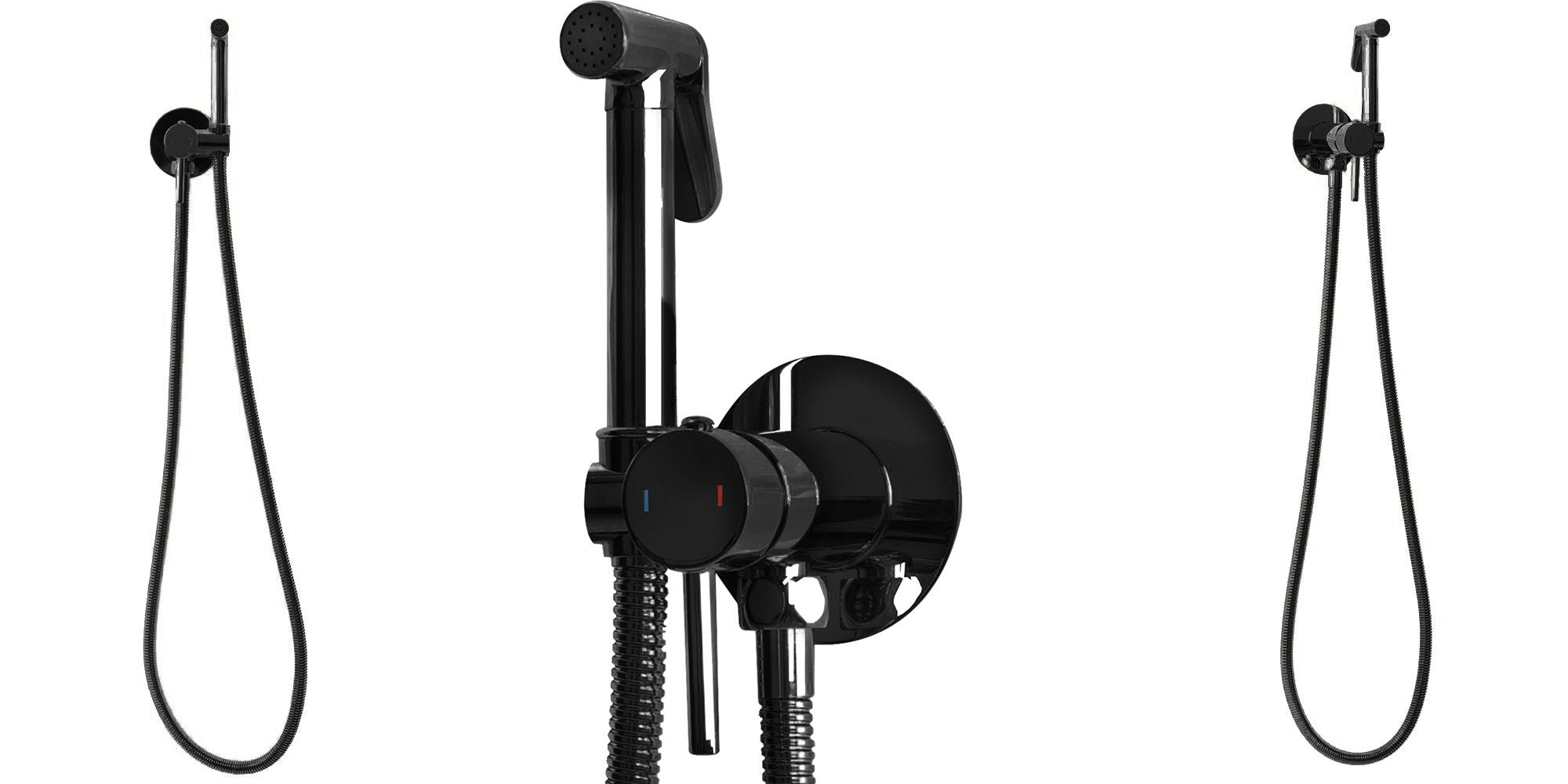 Rubinetto Bidet Rea Lungo Loop Black Metallic